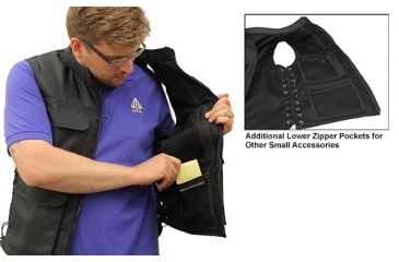 Image of Leapers UTG Mens Adjustable Fit(S - M) Sporting Vest, Black, _x000D_ PVC-VM32BB