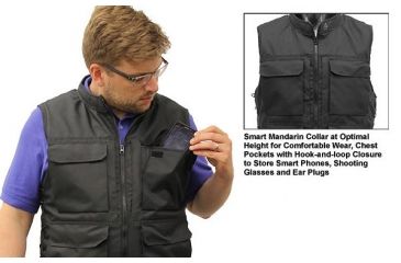 Image of Leapers UTG Mens Adjustable Fit(S - M) Sporting Vest, Black, _x000D_ PVC-VM32BB