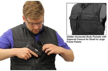 Image of Leapers UTG Mens Adjustable Fit(S - M) Sporting Vest, Black, _x000D_ PVC-VM32BB