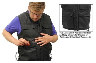 Image of Leapers UTG Mens Adjustable Fit(S - M) Sporting Vest, Black, _x000D_ PVC-VM32BB