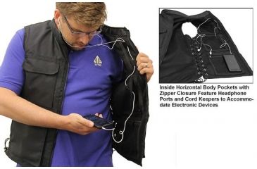 Image of Leapers UTG Mens Adjustable Fit(S - M) Sporting Vest, Black, _x000D_ PVC-VM32BB