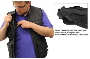 Image of Leapers UTG Mens Adjustable Fit(S - M) Sporting Vest, Black, _x000D_ PVC-VM32BB