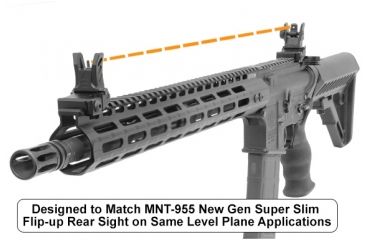 Image of Leapers UTG Top Mounted Deployable Front Sight for Picatinny, Black, MNT-755