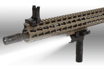 Image of Leapers UTG New Gen Compact Grip Light with QD Mount, 400 Lumen, Black, MNT-EL223GPQ-A