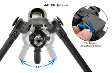 Image of Leapers UTG Over Bore Bipod, 7 in-11in Center Height, Picatinny, Black, TL-BPOB01-A