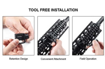 Image of Leapers UTG Picatinny Sling Swivel Mount with 1.25in Loop, Black, TL-SWMTP01