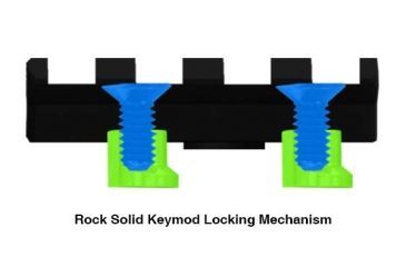 Image of Leapers UTG PRO 1.57in 4-Slot Keymod Picatinny Rail Section, Black MTURS04S