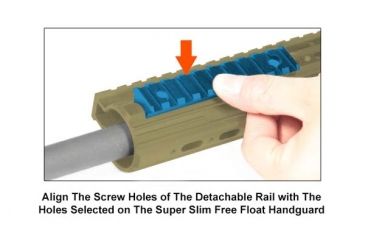 Image of Leapers UTG PRO 10-Slot Super Slim Free Float Rail Section, Flat Dark Earth MTURS02MD