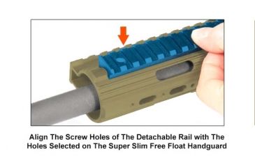 Image of Leapers UTG PRO 15-Slot Super Slim Free Float Rail Section, Flat Dark Earth MTURS02LD