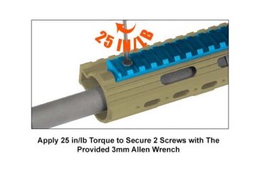 Image of Leapers UTG PRO 15-Slot Super Slim Free Float Rail Section, Flat Dark Earth MTURS02LD