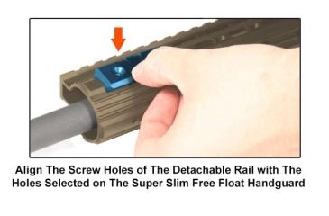 Image of Leapers UTG PRO 2-Slot Super Slim Free Float Rail Section, Flat Dark Earth MTURS01SD