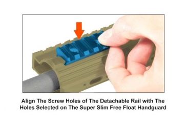 Image of Leapers UTG PRO 5-Slot Super Slim Free Float Rail Section, Flat Dark Earth MTURS02SD