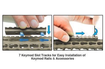 Image of Leapers UTG PRO AR15 15in Keymod Free Float Handguard,FDE Cerakote, _x000D_ MTU019SSKD