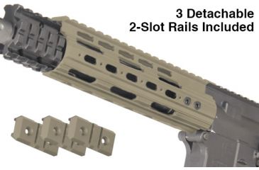 Image of Leapers UTG PRO AR15 7in Super Slim Free Float Handguard,FDE Cerakote, _x000D_ MTU005SSD