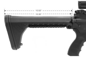 Image of Leapers UTG Pro AR15 Ops Ready S5 Fixed Stock, Black, RBUS5BMS-A