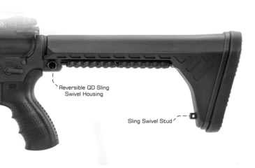 Image of Leapers UTG Pro AR15 Ops Ready S5 Fixed Stock, Black, RBUS5BMS-A