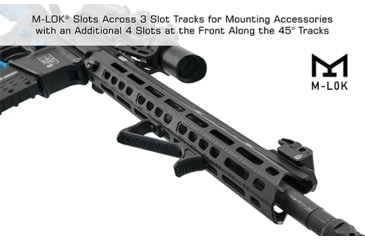 Image of Leapers UTG PRO Forerunner 14in M-LOK Free Float Handguard, Black, MTU046SPM