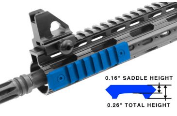 Image of Leapers UTG PRO Low Pro Mid Length Rail for Super Slim Rail, 7 Slots, _x000D_ MTURS01M