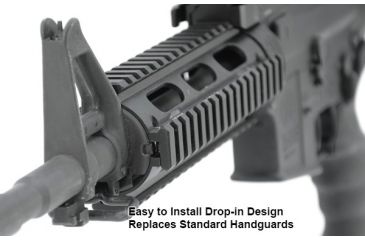 Image of Leapers UTG PRO M4/AR15 Car Length Drop-in Quad Rail with Extension, MTU001T
