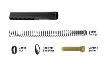 Image of Leapers UTG PRO Mil-spec 6 Position Receiver Extension Tube Kit, Black, TLU001-KIT