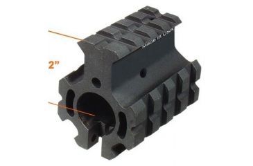 Image of Leapers UTG PRO Model 4 High Pro Quad-rail Gas Block for .75in Barrel, Black, MTU012H4