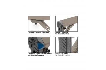 Image of Leapers UTG PRO Model 4 Ops Ready S1 Commercial-Spec Stock Kit, Flat Dark Earth, RBUS1DC