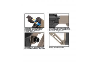 Image of Leapers UTG PRO Model 4 Ops Ready S1 Commercial-Spec Stock Only, Flat Dark Earth, RBUS1DCS