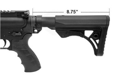 Image of Leapers UTG PRO Model 4 Ops Ready S3 Commercial-spec Stock Only,Black RBUS3BCS