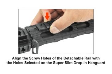 Image of Leapers UTG PRO Rail for Super Slim Drop-in Handguard, 2 Slots, _x000D_ MTURS03S