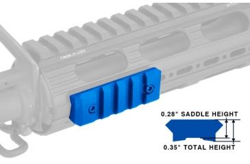 Image of Leapers UTG PRO Rail for Super Slim Drop-in Handguard, 4 Slots, _x000D_ MTURS03M