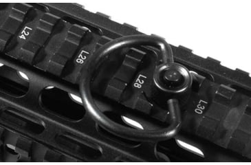 Image of Leapers UTG Push Button QD Sling Swivel, 1.25in C-Shape Loop, Black, TL-QDSW08C