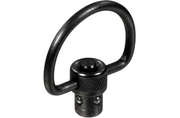 Image of Leapers UTG Push Button QD Sling Swivel, 1.25in C-Shape Loop, Black, TL-QDSW08C