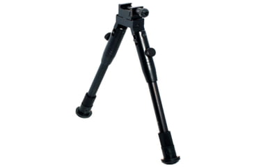 Image of Leapers UTG Shooters Bipod, Rubber Feet, 8.7in-10.6in Center Height, Black, TL-BP69S