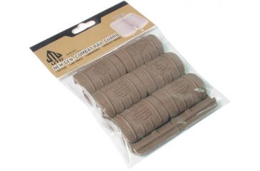 Image of Leapers UTG Slim Rubber Rail Guard With Flexible Adjustment, Dozen/Pack-Flat Dark Earth,RB-HP12D-B