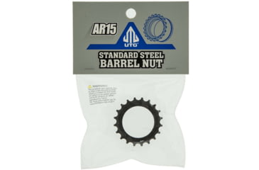 Image of Leapers UTG Standard AR15 Steel Barrel Nut, Black, TL-ARBN01