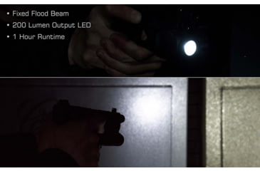 Image of Leapers UTG Sub-Compact Pistol Light, 200 Lumen, Picatinny Mount, Black, LT-ELP120R