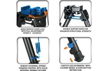 Image of Leapers UTG Super Duty Tactical Op QD Bi-pod TL-BP78Q