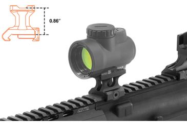 Image of UTG Super Slim Mount, Trijicon MRO/MRO Patrol, Lower 1/3 Co-Witness, 0.86 inch, Black MT-MRO13C