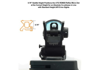 Image of Leapers UTG Super Slim RDM20 Mount, Absolute Co-Witness, Black, RDM-20AC