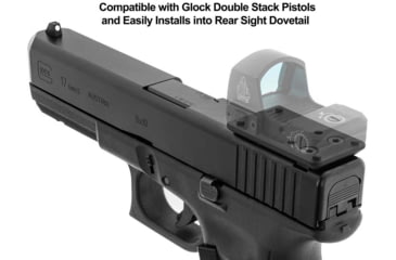 Image of Leapers UTG Super Slim RDM20 Mount for Glock Rear Sight Dovetail, Black, RDM-20GL