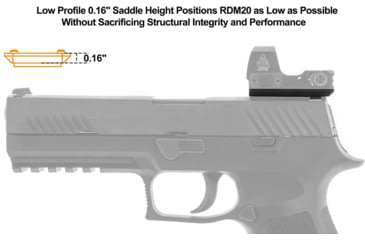 Image of Leapers UTG Super Slim RDM20 Mount for SigP320 Rear Sight Dovetail, Black, RDM-20SIG