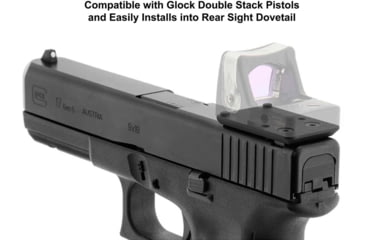 Image of UTG Pro Super Slim RMR Mount for Glock Rear Sight Dovetail, Black, MT-RMRGL