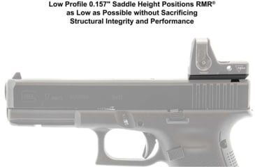 Image of Leapers UTG Super Slim RMR Mount for Glock Rear Sight Dovetail, Black, MT-RMRGL