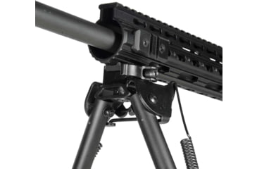 Image of Leapers UTG Tactical OP Bipod, Quick Detach, 8.0-12.4in Center Height, Black, TL-BP88Q