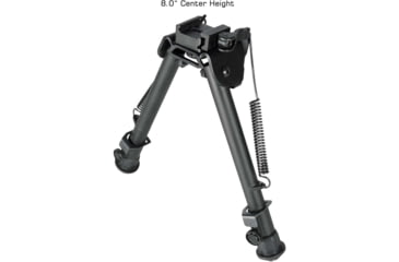 Image of Leapers UTG Tactical OP Bipod, Quick Detach, 8.0-12.4in Center Height, Black, TL-BP88Q