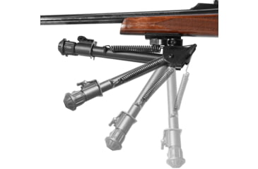 Image of Leapers UTG Tactical OP Bipod, Quick Detach, 8.0-12.4in Center Height, Black, TL-BP88Q