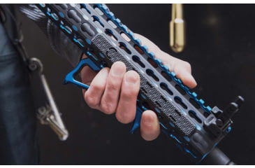 Image of Leapers UTG Ultra Slim Angled Foregrip, Keymod, Matte Blue, MT-AFGK01B