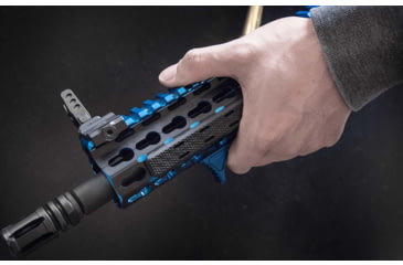 Image of Leapers UTG Ultra Slim Angled Foregrip, Keymod, Matte Blue, MT-AFGK01B