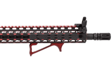 Image of Leapers UTG Ultra Slim Angled Foregrip, Keymod, Matte Red, MT-AFGK01R