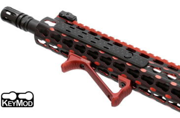Image of Leapers UTG Ultra Slim Angled Foregrip, Keymod, Matte Red, MT-AFGK01R